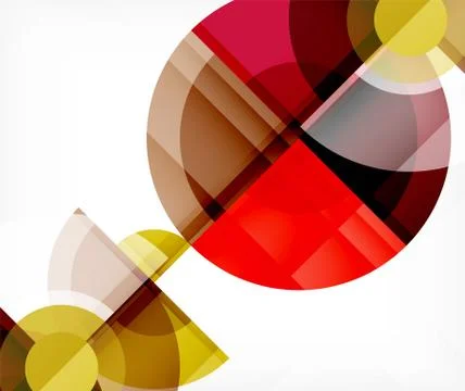 Abstract background, circle and triangle design round shapes overlapping Stock Illustration