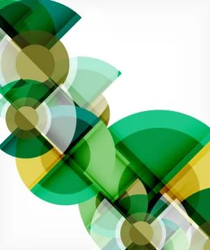 Abstract background, circle and triangle design round shapes overlapping Stock Illustration