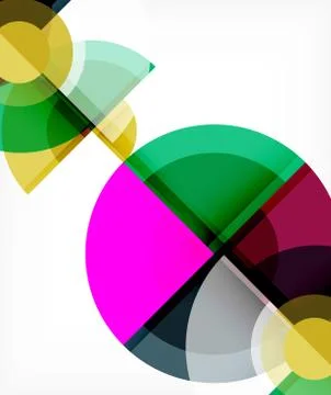 Abstract background, circle and triangle design round shapes overlapping イラスト素材
