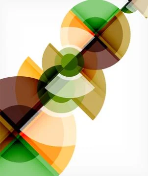 Abstract background, circle and triangle design round shapes overlapping Stock Illustration
