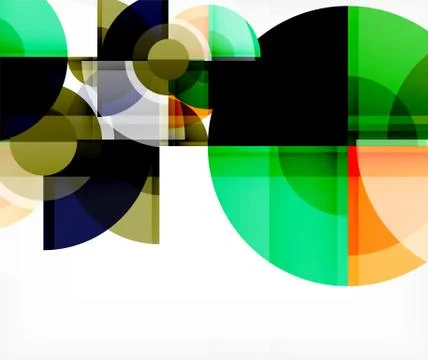 Abstract background, circle and triangle design round shapes overlapping イラスト素材