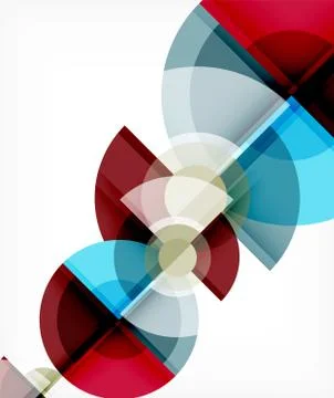Abstract background, circle and triangle design round shapes overlapping Stock Illustration