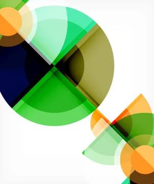 Abstract background, circle and triangle design round shapes overlapping Stock Illustration