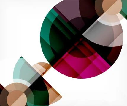 Abstract background, circle and triangle design round shapes overlapping Stock Illustration