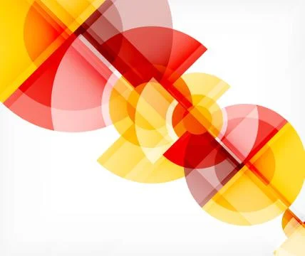 Abstract background, circle and triangle design round shapes overlapping 库存插图