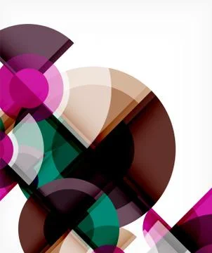 Abstract background, circle and triangle design round shapes overlapping 스톡 일러스트