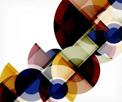 Abstract background, circle and triangle design round shapes overlapping イラスト素材
