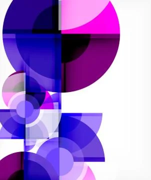 Abstract background, circle and triangle design round shapes overlapping Stockillustratie