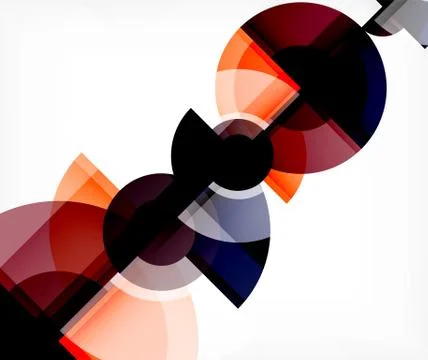 Abstract background, circle and triangle design round shapes overlapping Stock Illustration