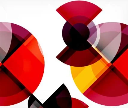 Abstract background, circle and triangle design round shapes overlapping イラスト素材