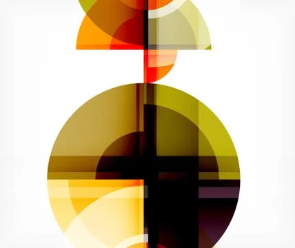 Abstract background, circle and triangle design round shapes overlapping 스톡 일러스트