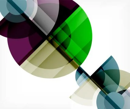 Abstract background, circle and triangle design round shapes overlapping 스톡 일러스트