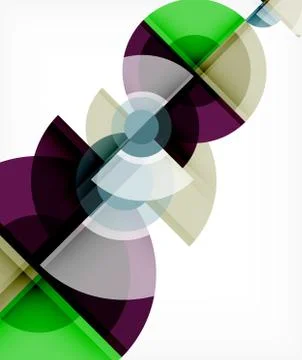 Abstract background, circle and triangle design round shapes overlapping 库存插图