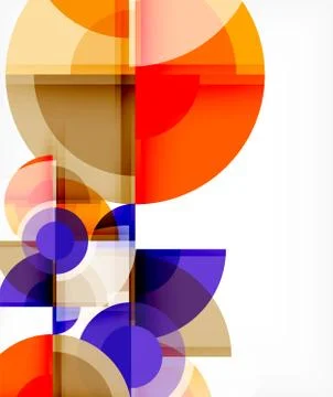 Abstract background, circle and triangle design round shapes overlapping 스톡 일러스트