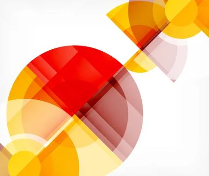 Abstract background, circle and triangle design round shapes overlapping Stock Illustration