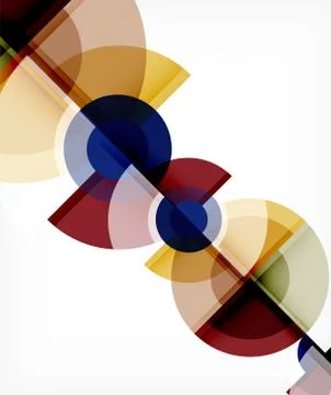 Abstract background, circle and triangle design round shapes overlapping Stock Illustration