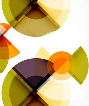 Abstract background, circle and triangle design round shapes overlapping イラスト素材