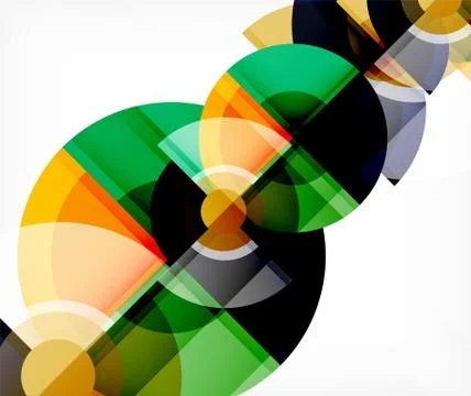 Abstract background, circle and triangle design round shapes overlapping 스톡 일러스트