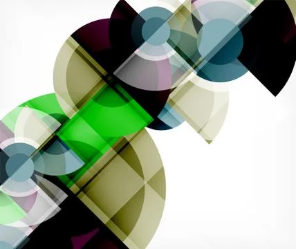 Abstract background, circle and triangle design round shapes overlapping Stock Illustration