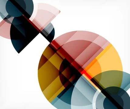 Abstract background, circle and triangle design round shapes overlapping イラスト素材