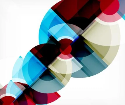 Abstract background, circle and triangle design round shapes overlapping 스톡 일러스트