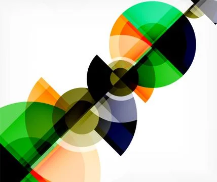 Abstract background, circle and triangle design round shapes overlapping イラスト素材