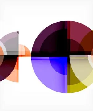 Abstract background, circle and triangle design round shapes overlapping イラスト素材