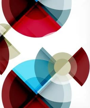 Abstract background, circle and triangle design round shapes overlapping Stock Illustration