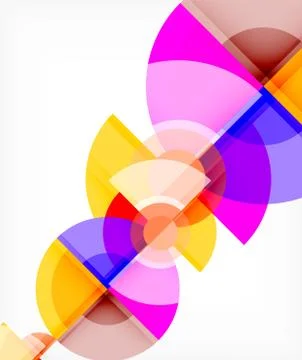 Abstract background, circle and triangle design round shapes overlapping Stock Illustration