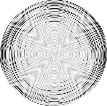 Abstract background in circle of black and white concentric stripes. 스톡 일러스트