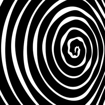 Abstract background in circle of black and white concentric stripes. 스톡 일러스트