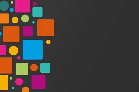 Abstract background, a circle combined with a square in different colors, ora Stock Illustration