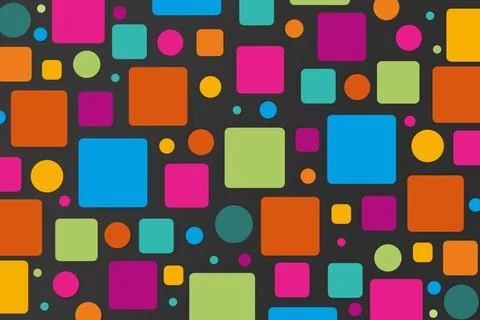 Abstract background, a circle combined with a square in different colors, ora Stock Illustration