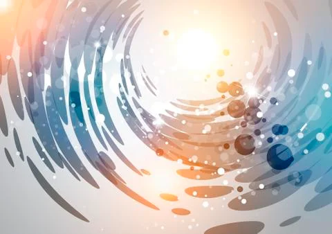 Abstract background, circle element with sparkle effects, holiday template Stock Illustration