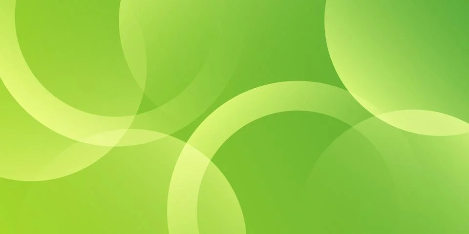 Abstract background with circle elements. Green simple round art vector ill.. Stock Illustration