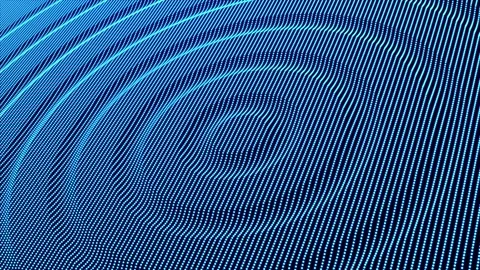 Abstract background with a circle of particles, Rhythmic waves of luminous Stock Footage 248700177