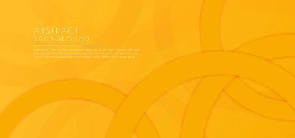 Abstract background circle ring overlap layer yellow color design Stock Illustration