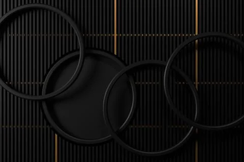 Abstract background of circle shape with luxury concepts. 3D rendering. Stock Illustration