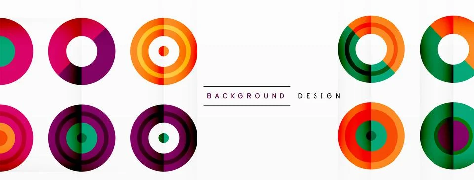 Abstract background with circle symmetric grid composition. Circle pattern イラスト素材