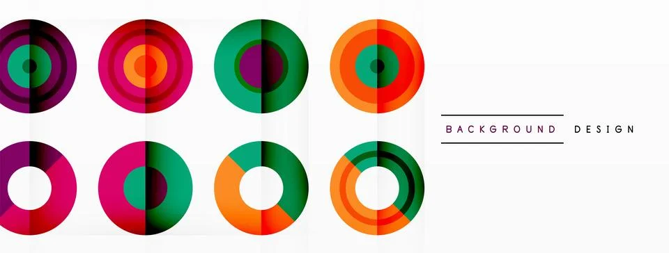Abstract background with circle symmetric grid composition. Circle pattern Stock Illustration