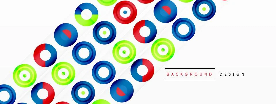 Abstract background with circle symmetric grid composition. Circle pattern Stock Illustration