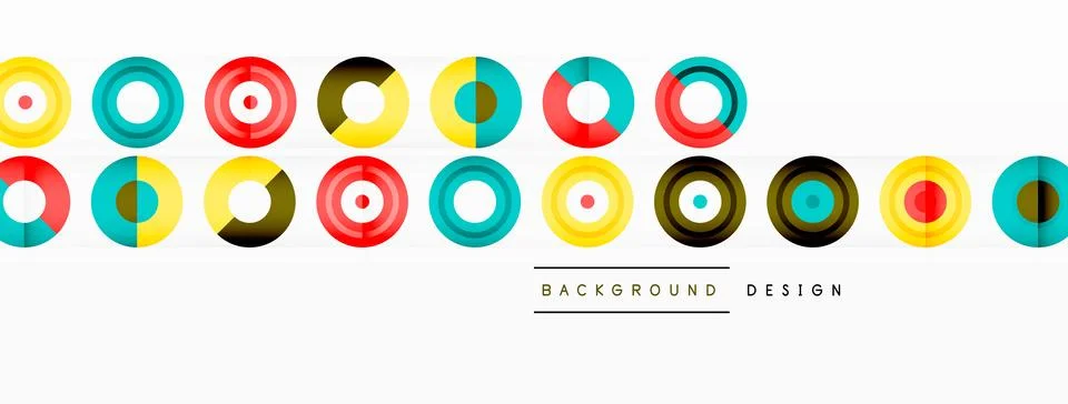 Abstract background with circle symmetric grid composition. Circle pattern Stock Illustration