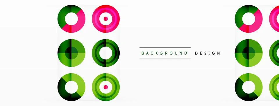 Abstract background with circle symmetric grid composition. Circle pattern Illustrazione stock