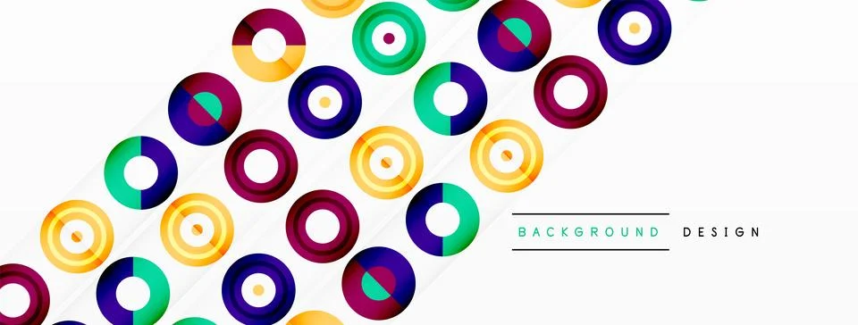 Abstract background with circle symmetric grid composition. Circle pattern イラスト素材