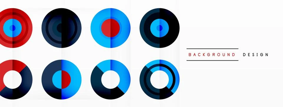 Abstract background with circle symmetric grid composition. Circle pattern Stock Illustration