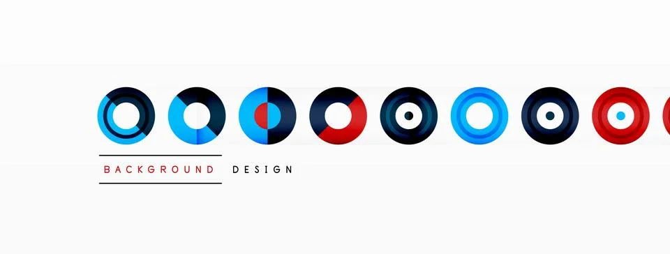 Abstract background with circle symmetric grid composition. Circle pattern Stock Illustration