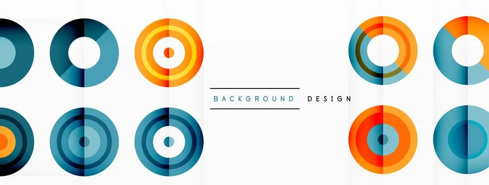 Abstract background with circle symmetric grid composition. Circle pattern Stock Illustration