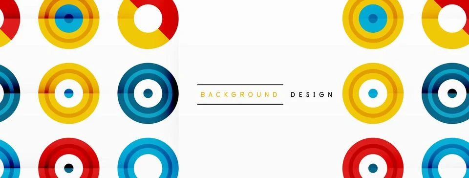 Abstract background with circle symmetric grid composition. Circle pattern Stock Illustration