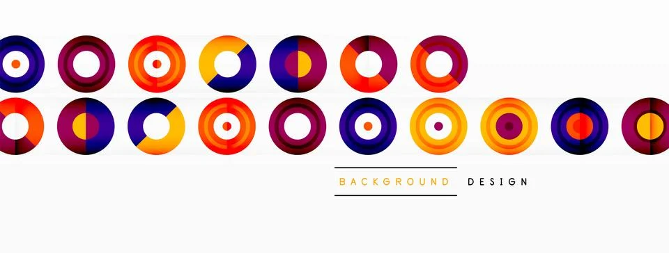 Abstract background with circle symmetric grid composition. Circle pattern Stock Illustration