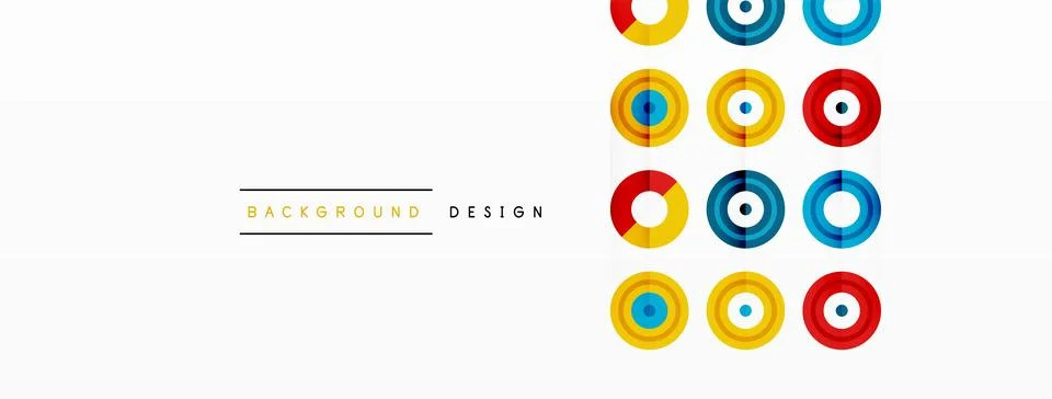 Abstract background with circle symmetric grid composition. Circle pattern イラスト素材